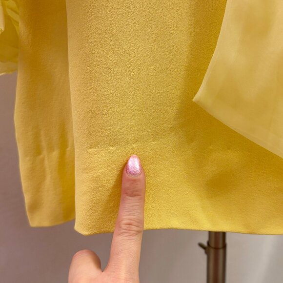 Vintage yellow Megan Draper bell sleeve mini dress - fits like a small - Picture 8 of 10